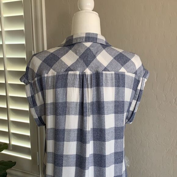 Rails Britt S/S Top in River/White Check - Picture 9 of 13